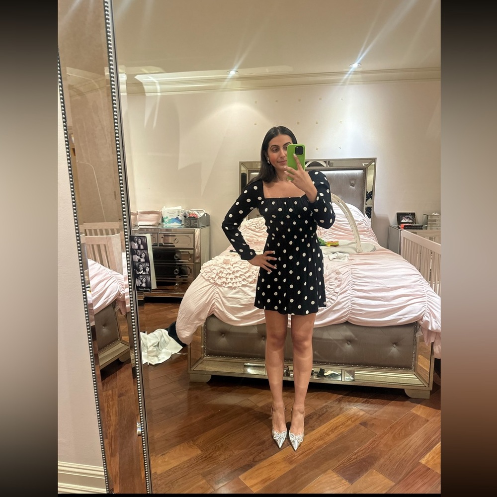 Reformation sold out everywhere polka dot dress